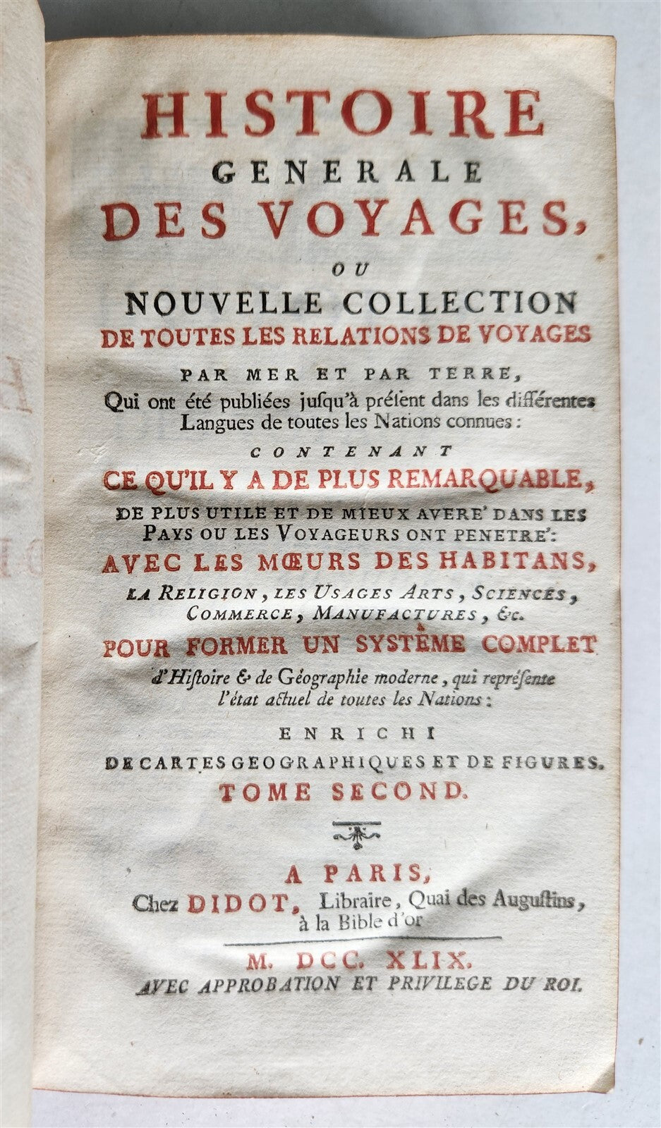 1749 HISTOIRE des VOYAGES antique V.2 TENERIFE PERSIAN GULF W.AFRICA illustrated