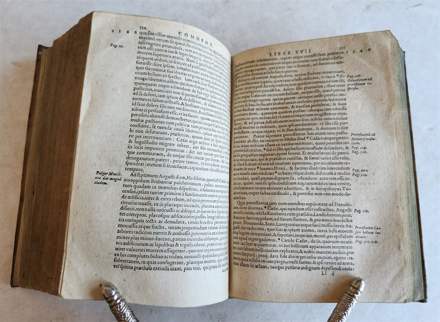 1558 HISTORY of REFORMATION by Johannes Sleidanus antique VELLUM BINDING