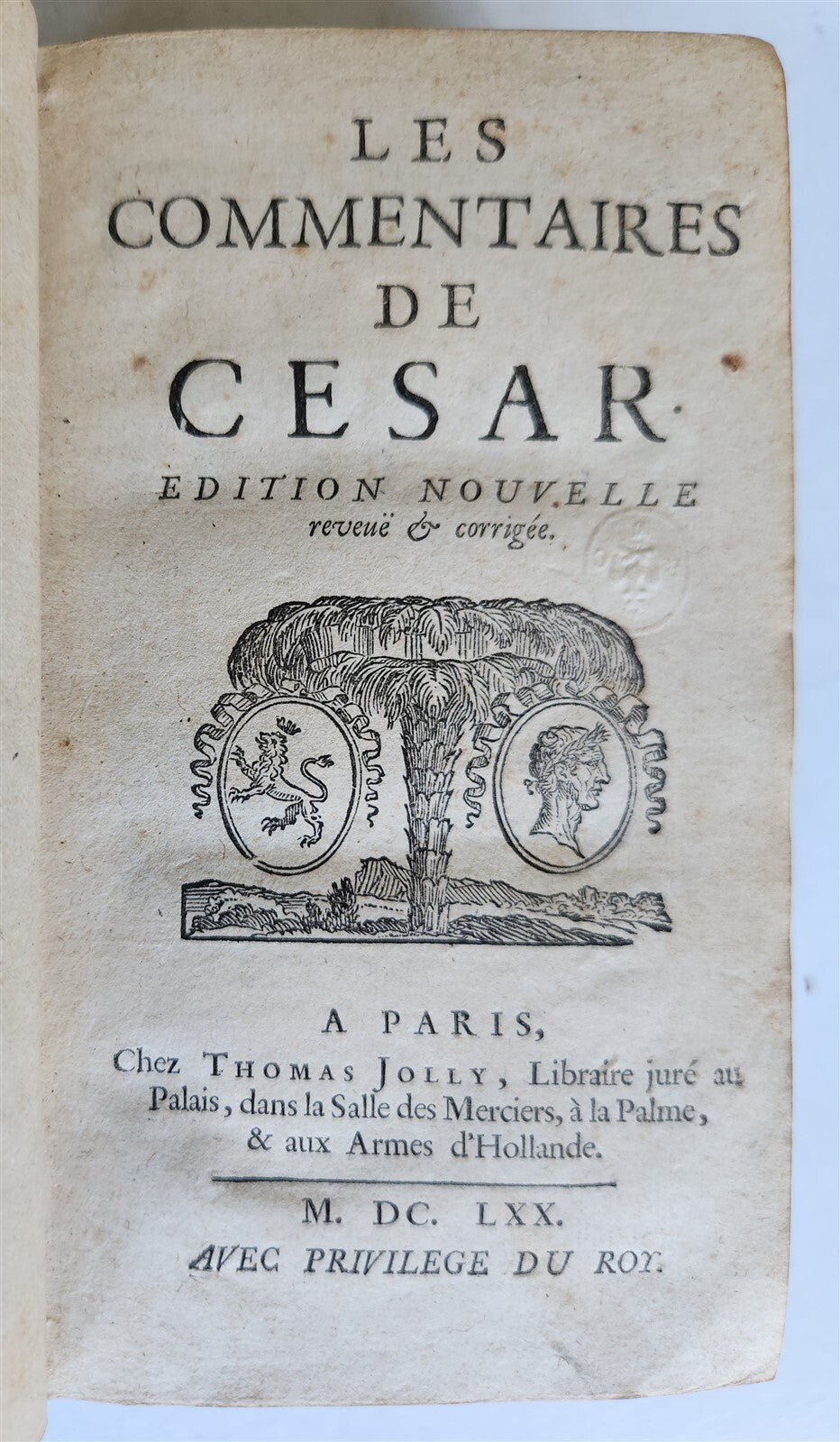 1670 IULIUS CAESAR antique ILLUSTRATED Les Commentaires de Cesar