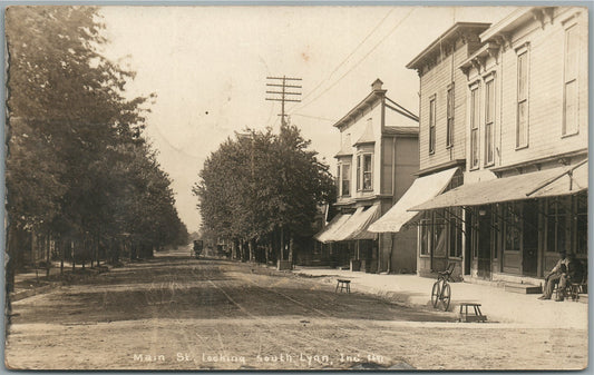 SOUTH LYNN IN MAIN STREET ANTIQUE REAL PHOTO POSTCARD RPPC
