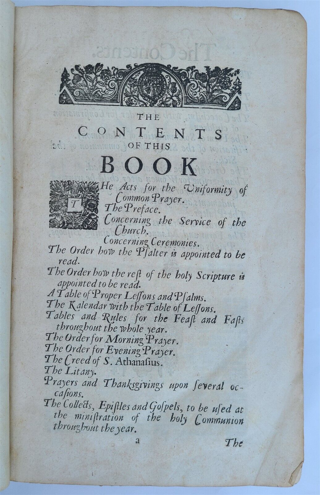 1669 BOOK of COMMON PRAYER w/ 1672 PSALTER antique FOLIO in ENGLISH rare