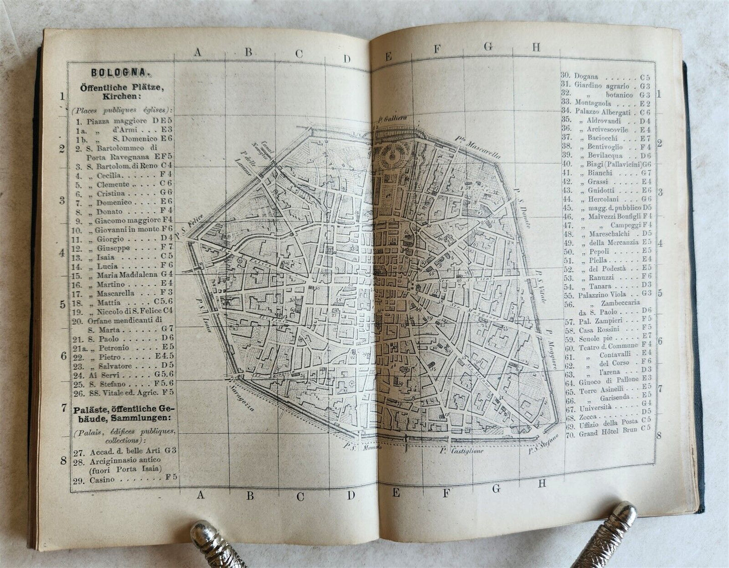 1857 ITALIAN TRAVELLER'S BOOK by Dr.FORSTER in GERMAN antique ILLUSTRATED w/MAPS