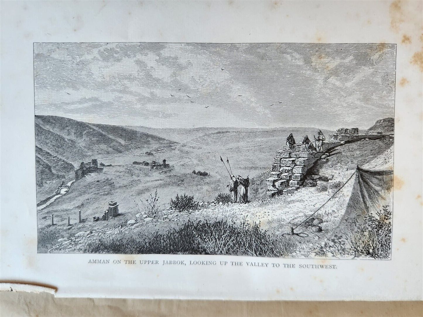 1883 EAST OF THE JORDAN by SELAH MERRILL ILLUSTRATED antique