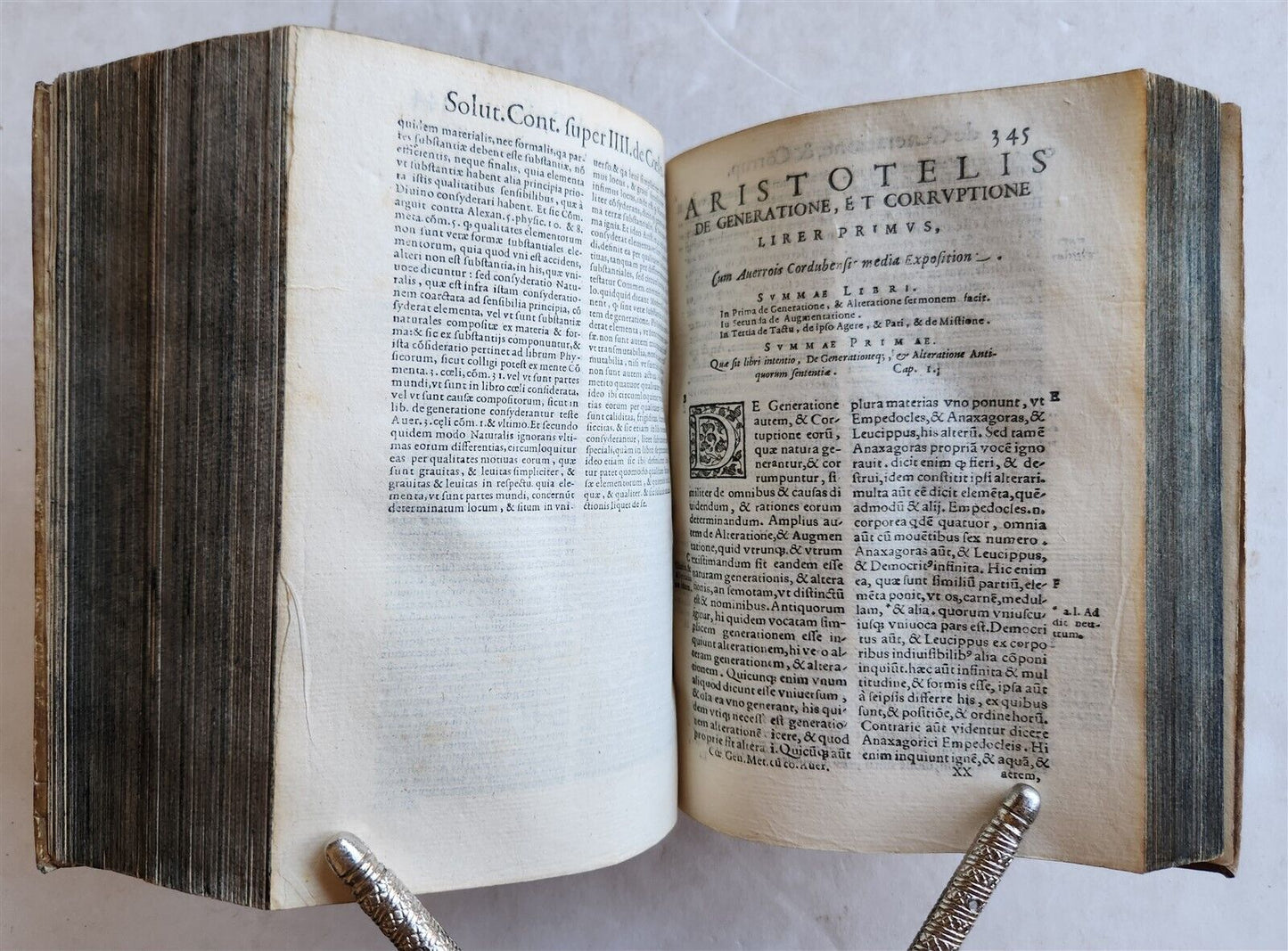 1574 ARISTOTLE antique ILLUSTRATED COSMOLOGICAL TREATISE DE COELO 16 cent VELLUM