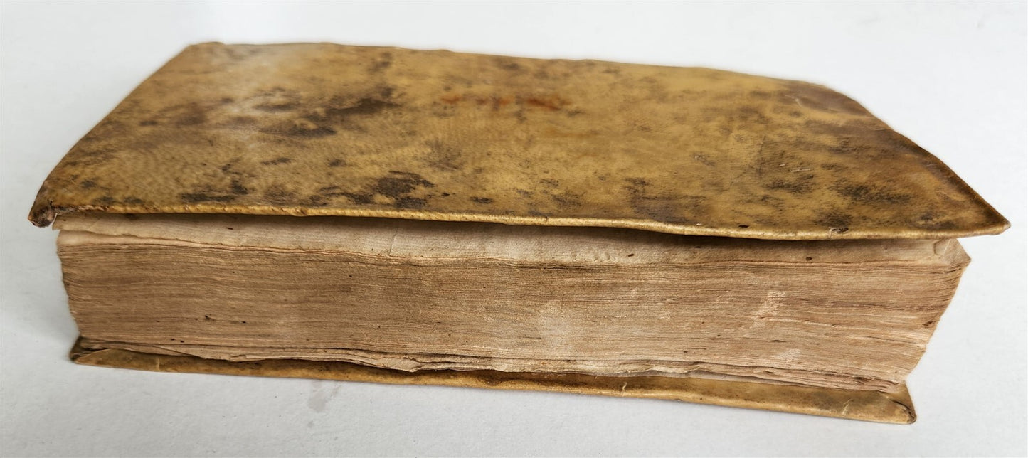 1824 EUCLID GEOMETRY antique ILLUSTRATED vellum binding