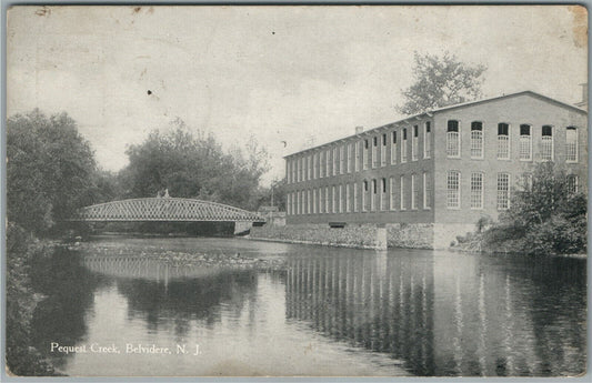 BELVIDERE NJ PEQUEST CREEK ANTIQUE POSTCARD