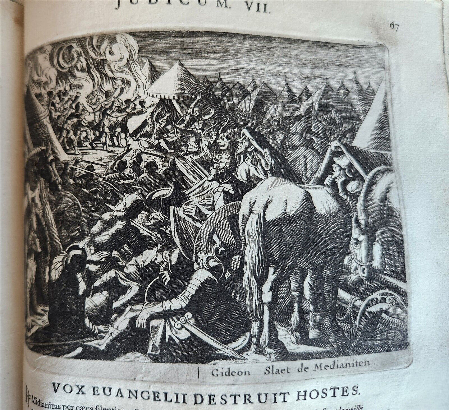 1659 FIGURES OF THE BIBLE in DUTCH antique ILLUSTRATED w/ 233 ENGRAVINGS vellum