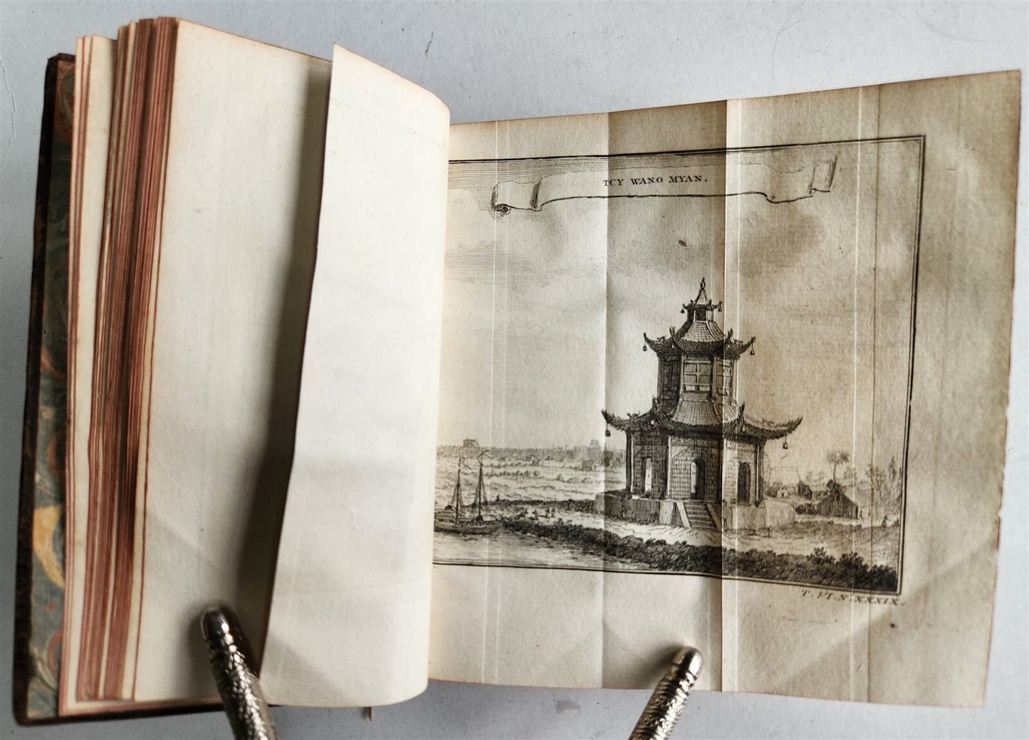 1749 HISTOIRE des VOYAGES antique Vol.22 CHINA TRAVELS illustrated
