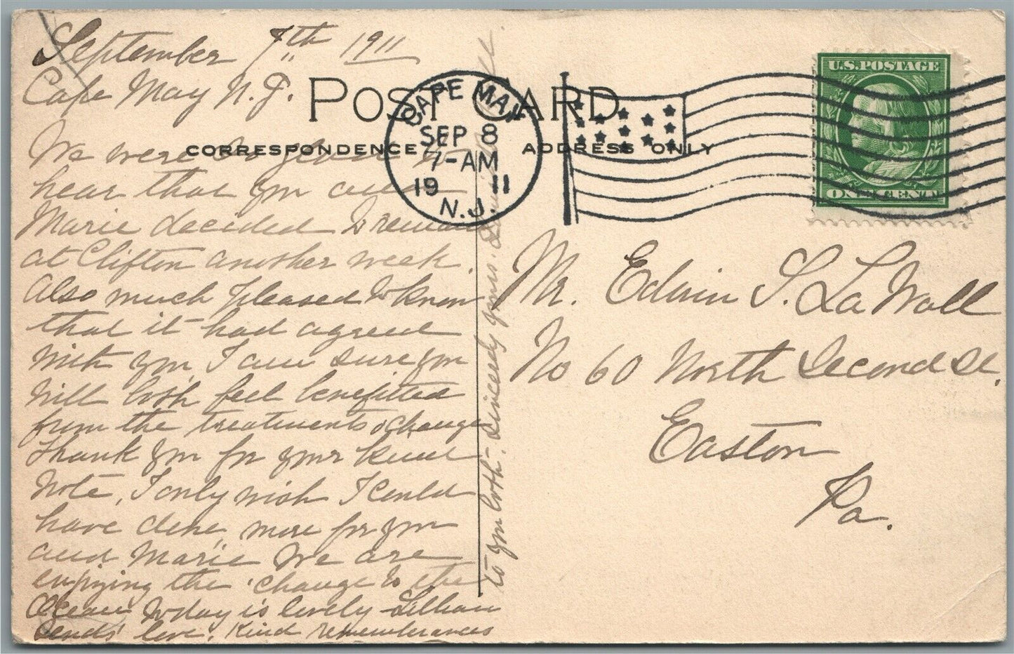 CAPE MAY NJ THE COLONIAL ANTIQUE POSTCARD