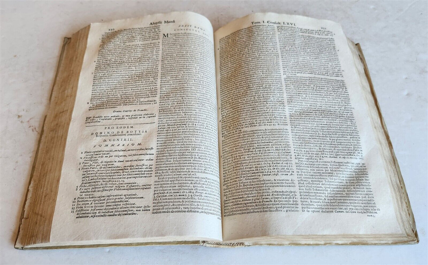 1708 LAW BOOK Consultationum sive rerum judicatarum antique VELLUM BOUND FOLIO