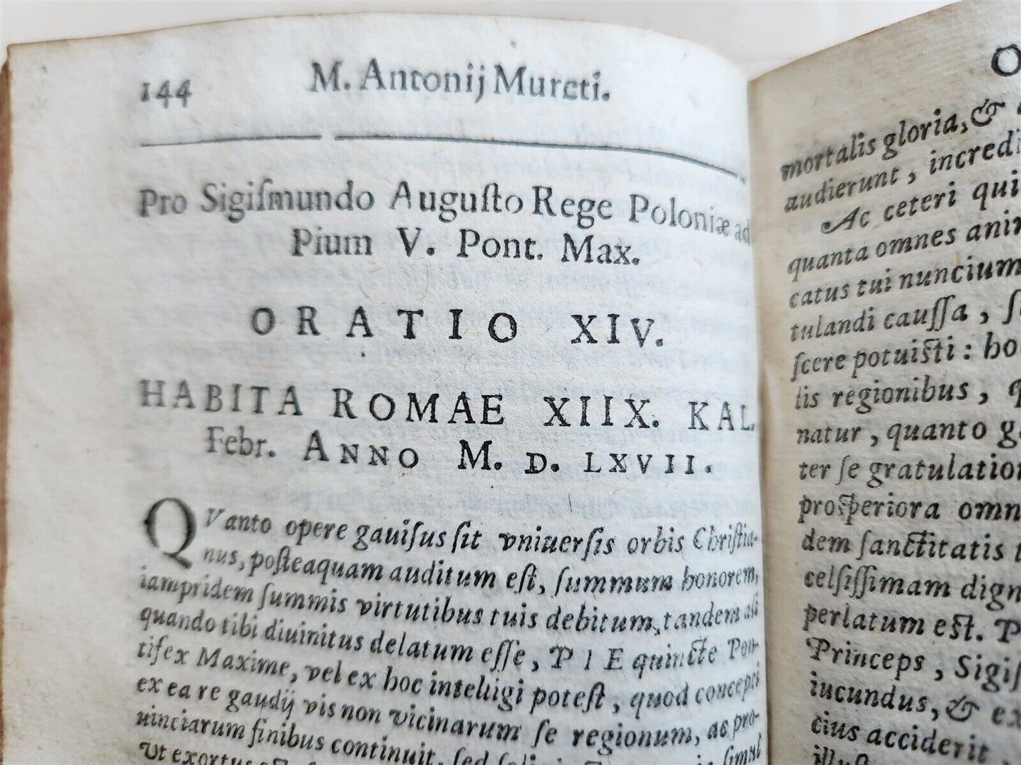 1618 SPEECHES LETTERS & POEMS by Marc-Antoine Muret antique VELLUM BINDING