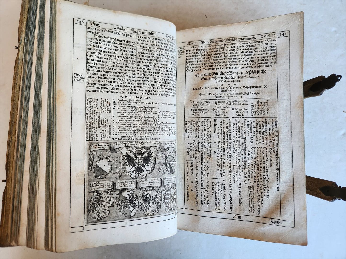 1668 HISTORY of AUSTRIA antique ILLUSTRATED w/ 200 PLATES PIGSKIN BOUND FOLIO