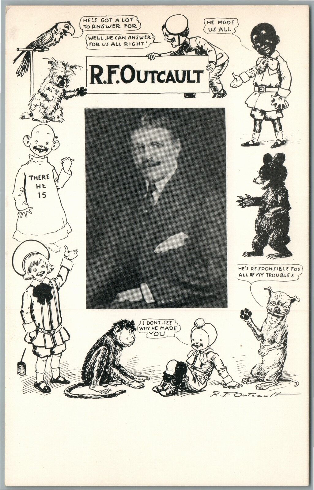 RICHARD OUTCAULT VINTAGE POSTCARD