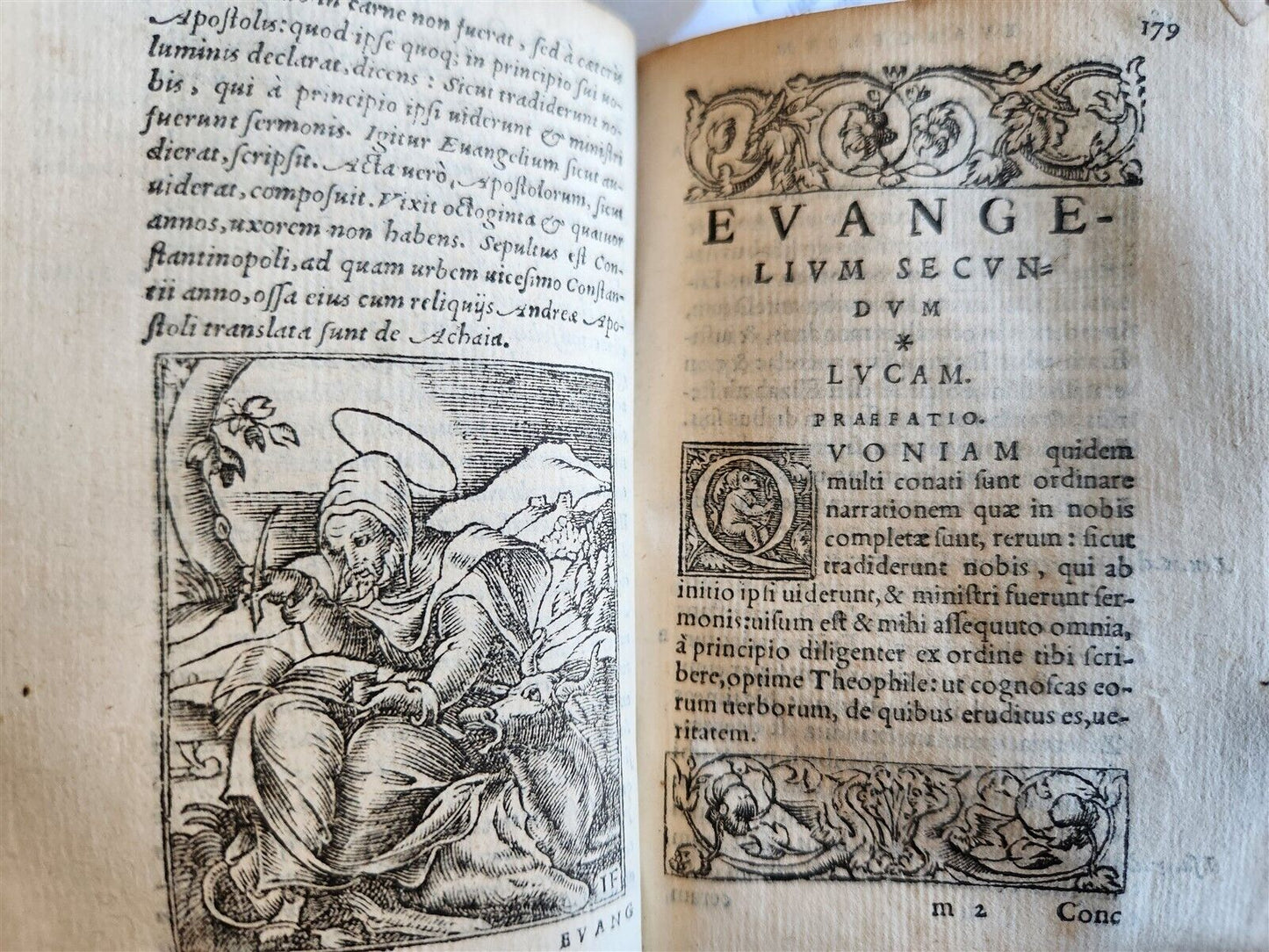 1558 BIBLE IN LATIN ILLUSTRATED antique 16th CENTURY vellum bound NEW TESTAMENT