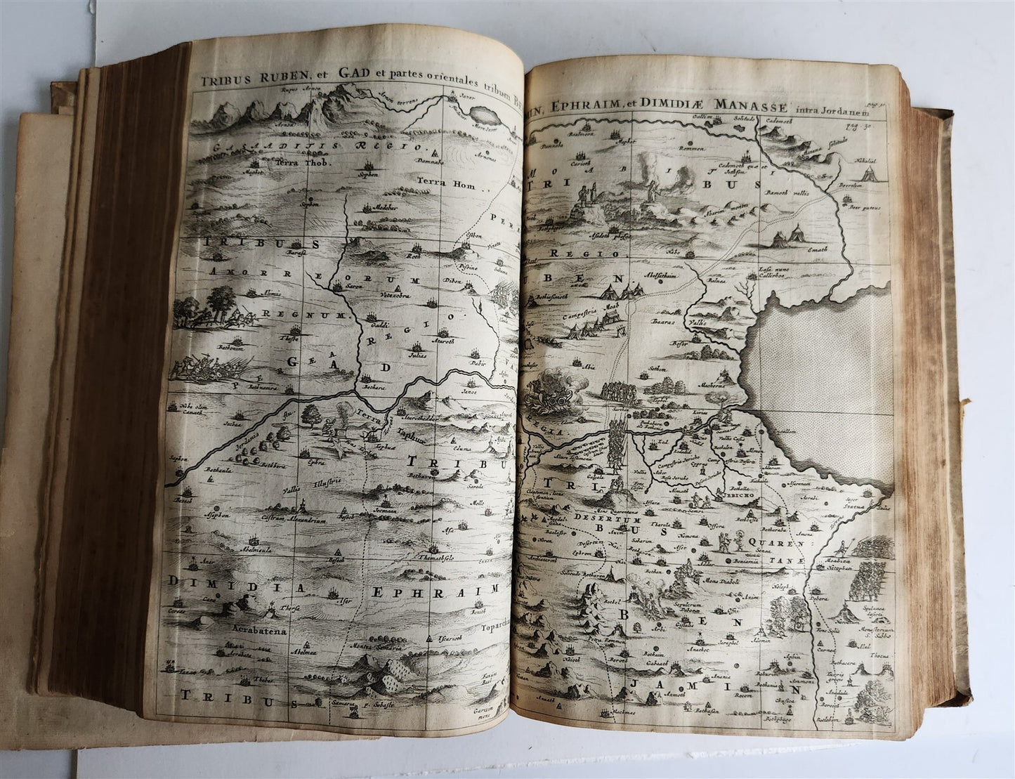 1677 TRAVELS to PALESTINE SYRIA & HOLY LAND antique FOLIO ILLUSTRATED w/ MAPS