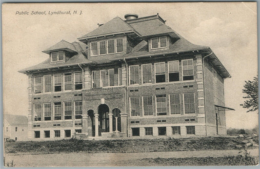 LYNDHURST NJ PUBLIC SCHOOL ANTIQUE POSTCARD