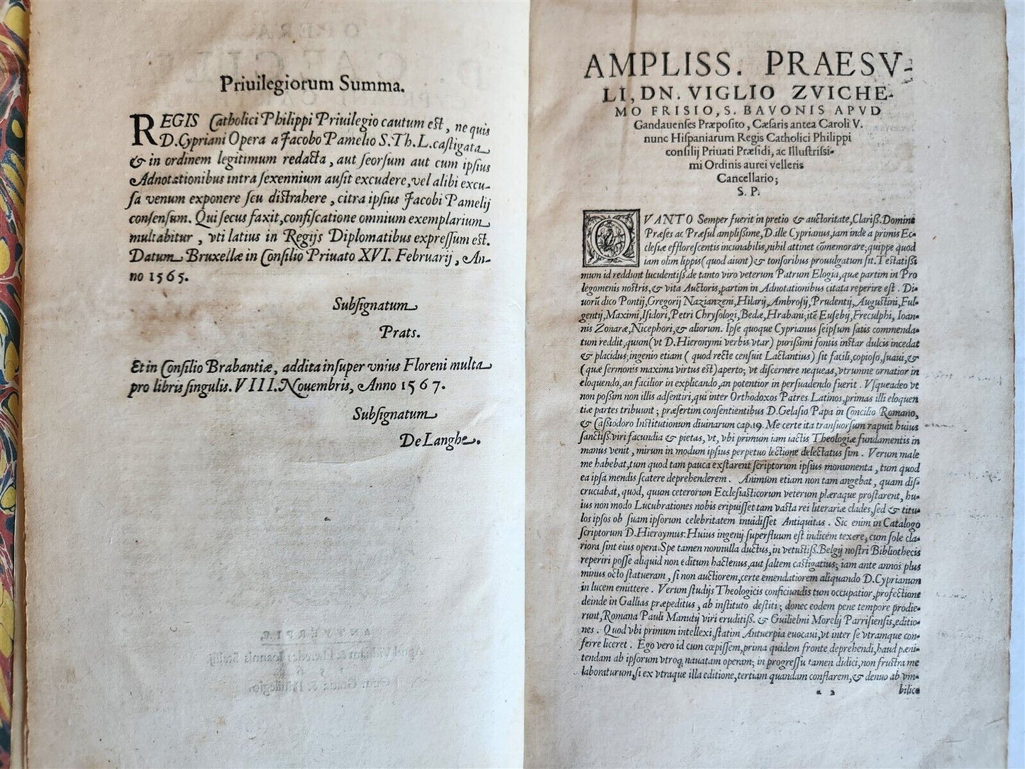 1568 WORKS of CYPRIAN Bishop of Carthage antique 16th CENTURY FOLIO VELLUM BOUND