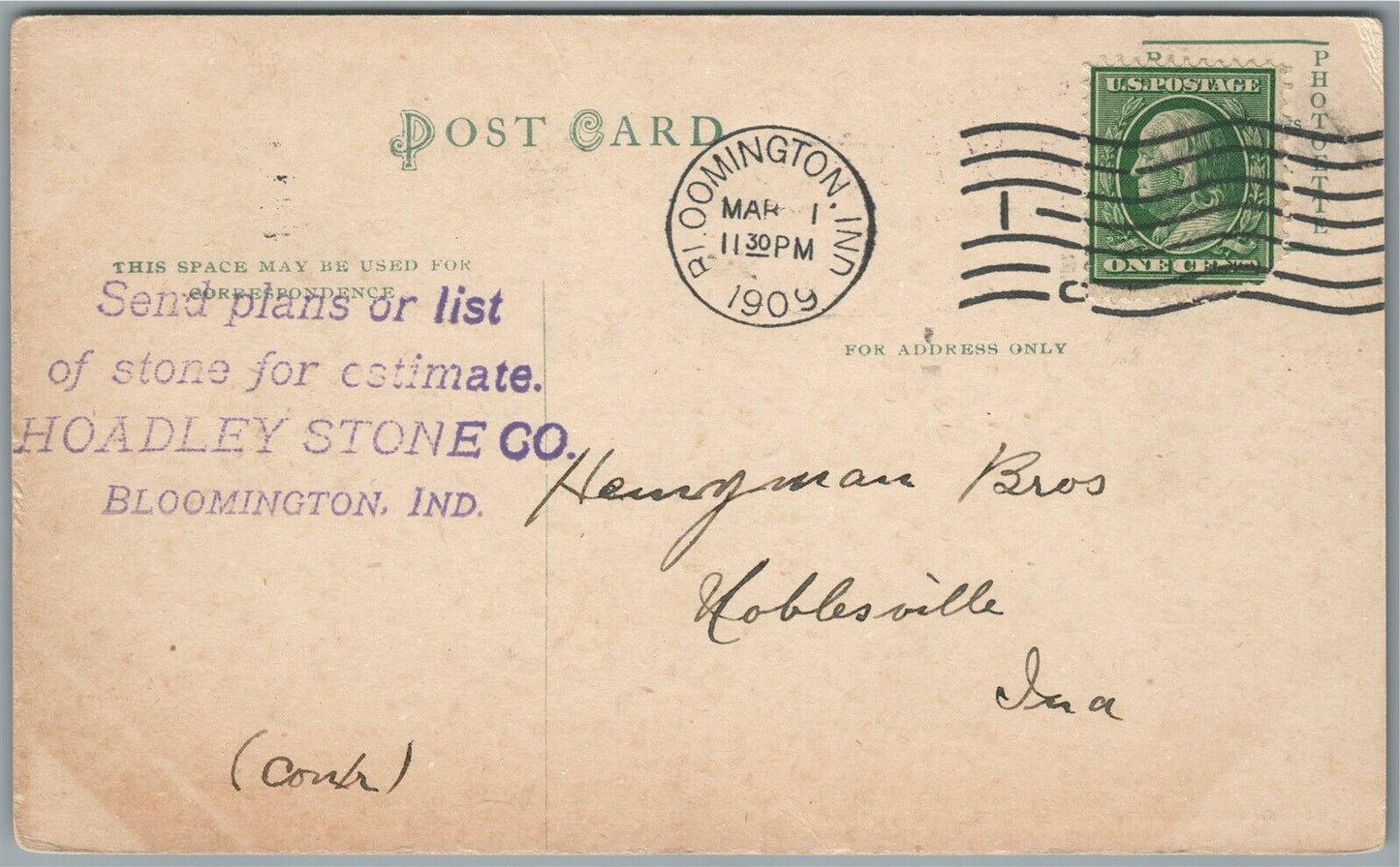 CHARLSTON IL DORMITORY BUILDING ANTIQUE POSTCARD STONE CO. ADVERTISING