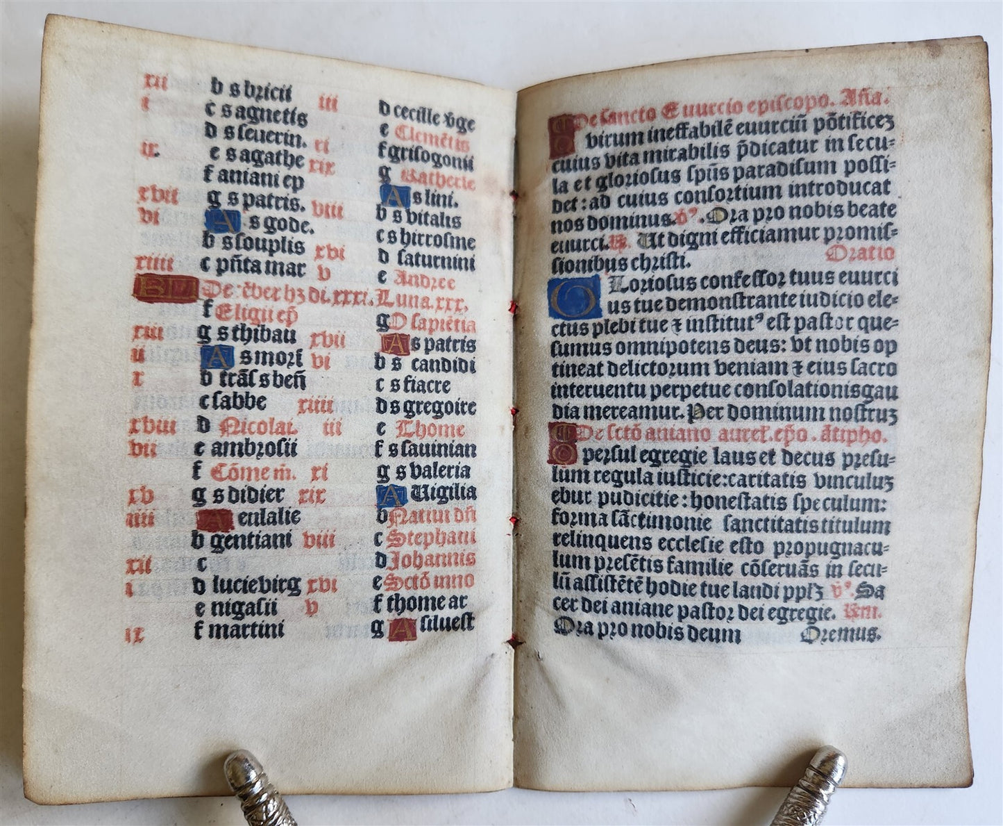 1519 BOOK of HOURS POST-INCUNABULA printed on VELLUM antique 16th CENTURY SCARCE