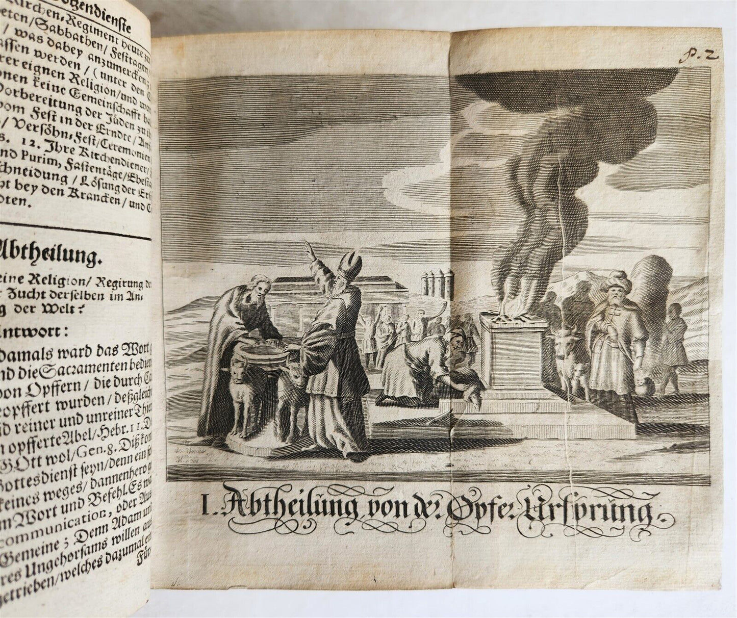 1674 WORLD'S RELIGIOUS SERVICES FULLY ILLUSTRATED antique VELLUM BINDING