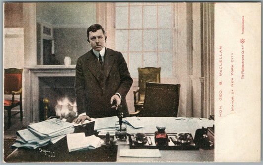 NEW YORK NY MAYOR GEO. B. McCLELLAN ANTIQUE POSTCARD