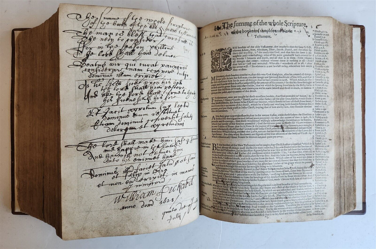 1585 GENEVA BIBLE in ENGLISH antique Old & New Testament 16th CENTURY C. BARKER