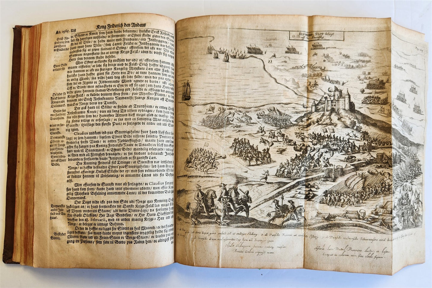 1680 CHRONICLE of DENMARK antique FULLY ILLUSTRATED rare Peder Hanson Resen