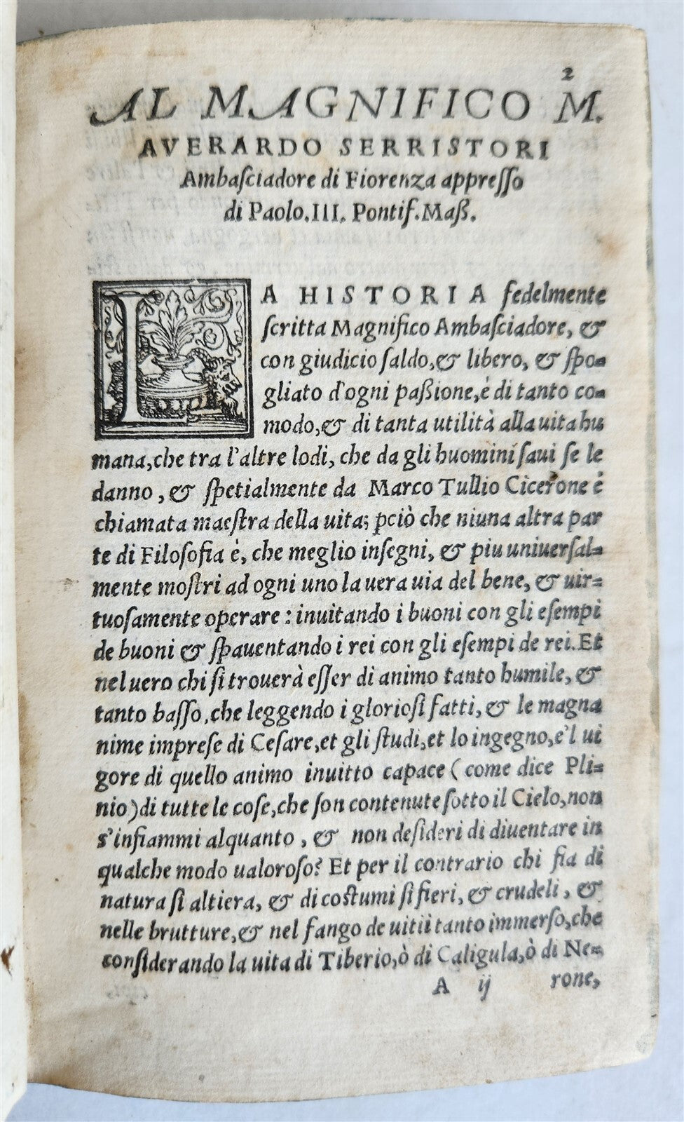1554 LIFE of TWELVE CAESARS by SUETONIUS antique VELLUM BOUND ROMAN HISTORY