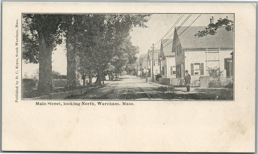 WAREHAM MA MAIN STREET ANTIQUE POSTCARD