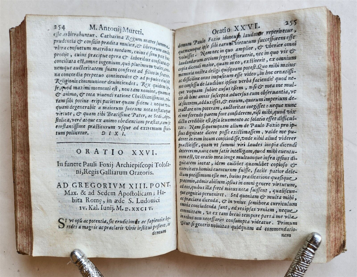 1618 SPEECHES LETTERS & POEMS by Marc-Antoine Muret antique VELLUM BINDING