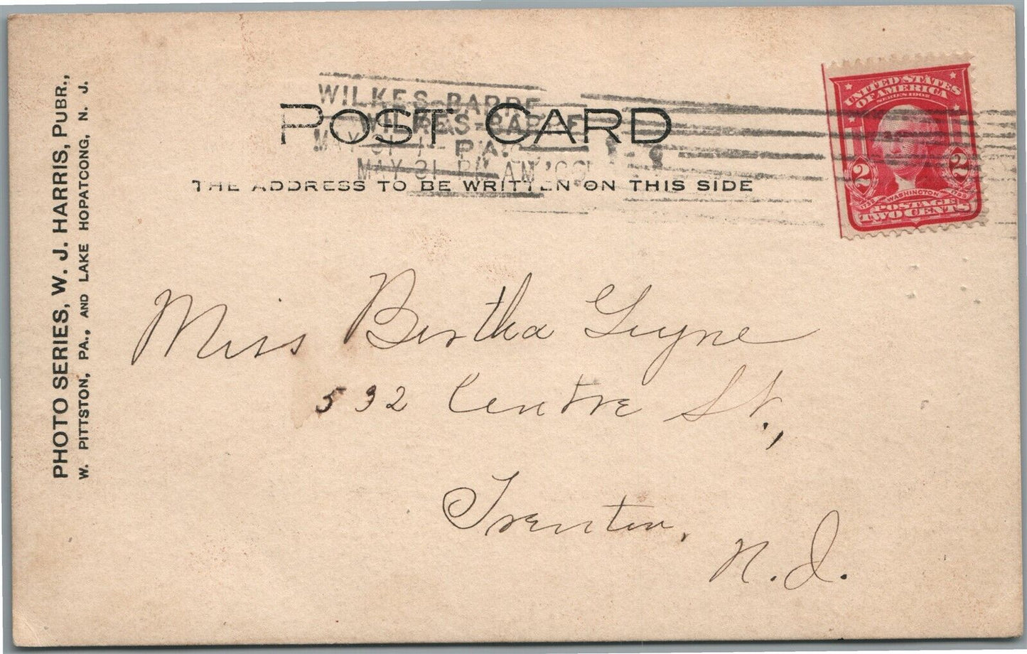 WILKES BARRE PA CENTENNIAL PARADE ANTIQUE REAL PHOTO POSTCARD RPPC