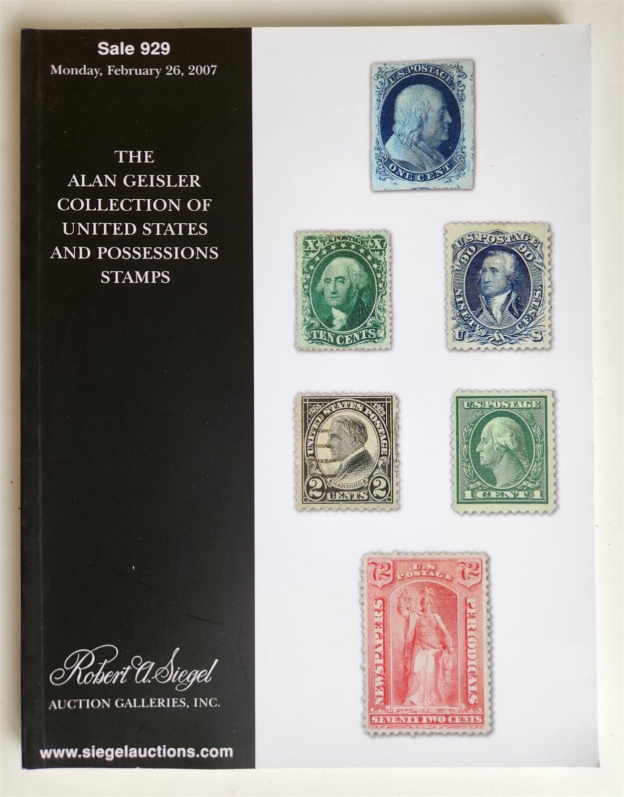 PHILATELIC ROBERT SIEGEL AUCTION CATALOG STAMPS ALAN GEISLER COLLECTION 2007