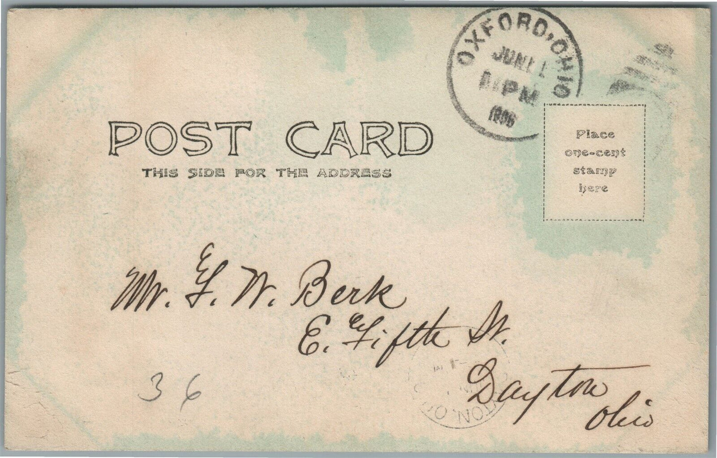 MIAMI UNIVERSITY OH 1906 ANTIQUE REAL PHOTO POSTCARD RPPC