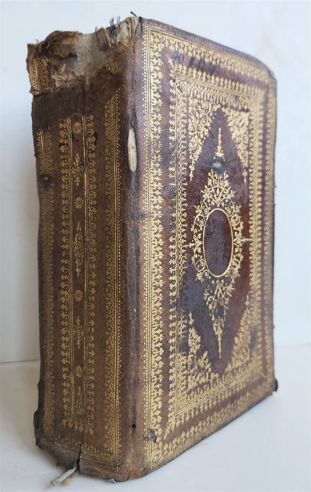 1623 French neo-skepticism by PIERRE CHARRON antique DECORATIVE BINDING