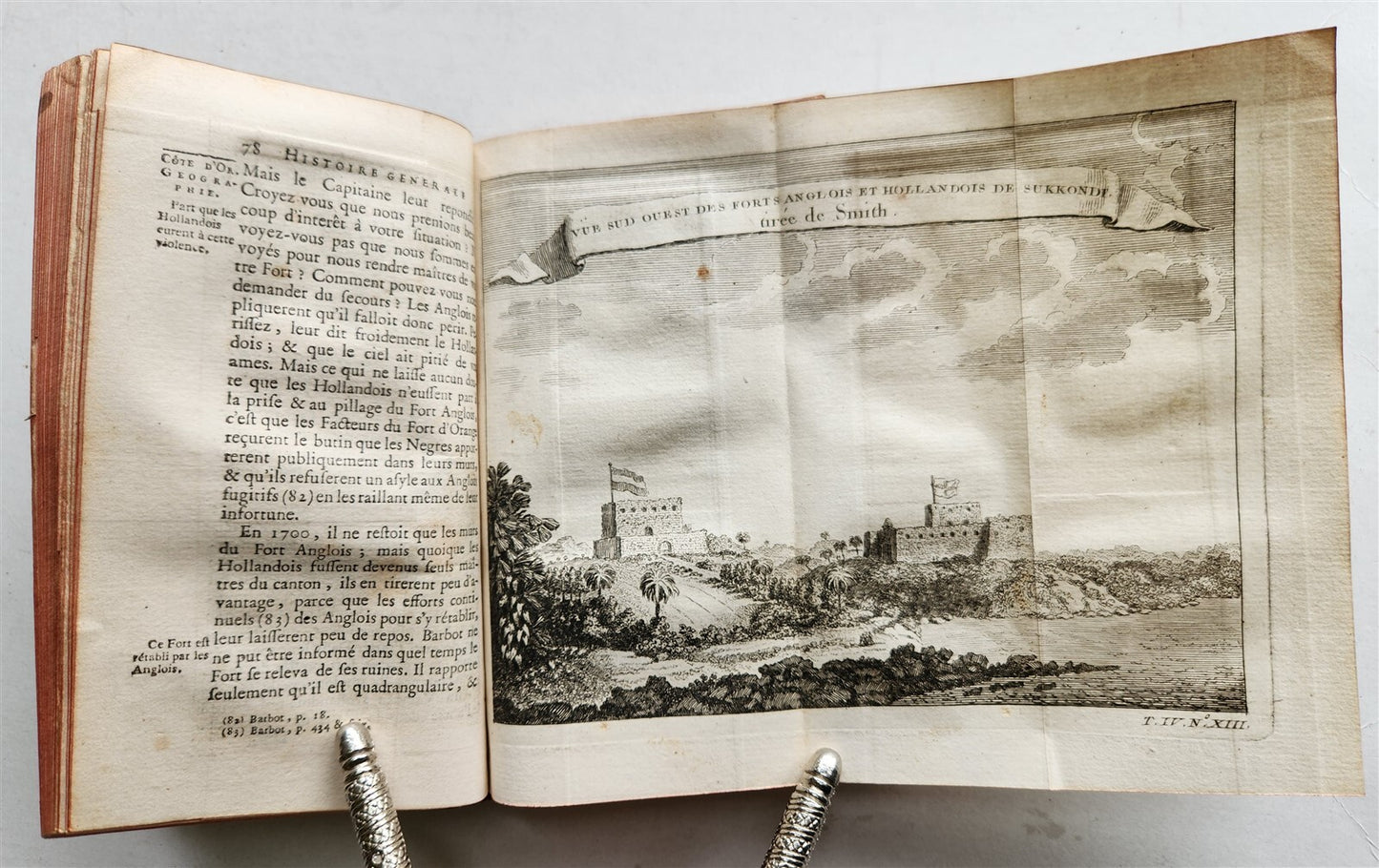 1748 HISTOIRE des VOYAGES VOL.13 antique illustrated AFRICA TRAVELS GHANA GUINEA