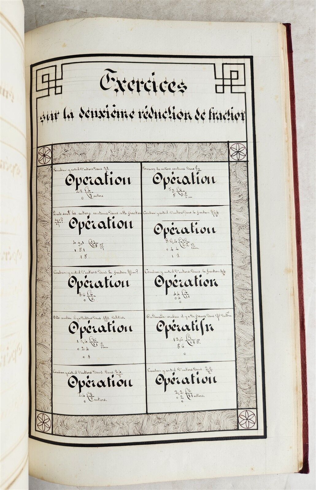 1840 MANUSCRIPT in FRENCH antique FOLIO 57 leaves
