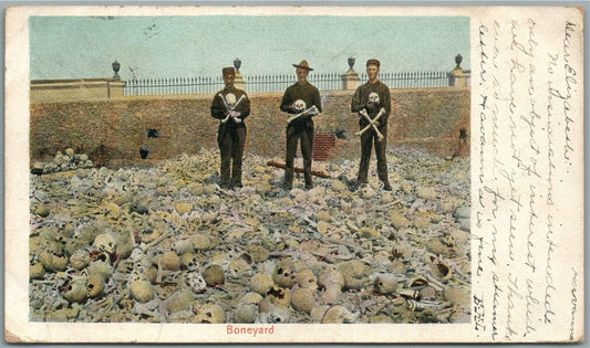 BONEYARD CUBA 1903 ANTIQUE PRIVATE MAILING POSTCARD w/ STAMP