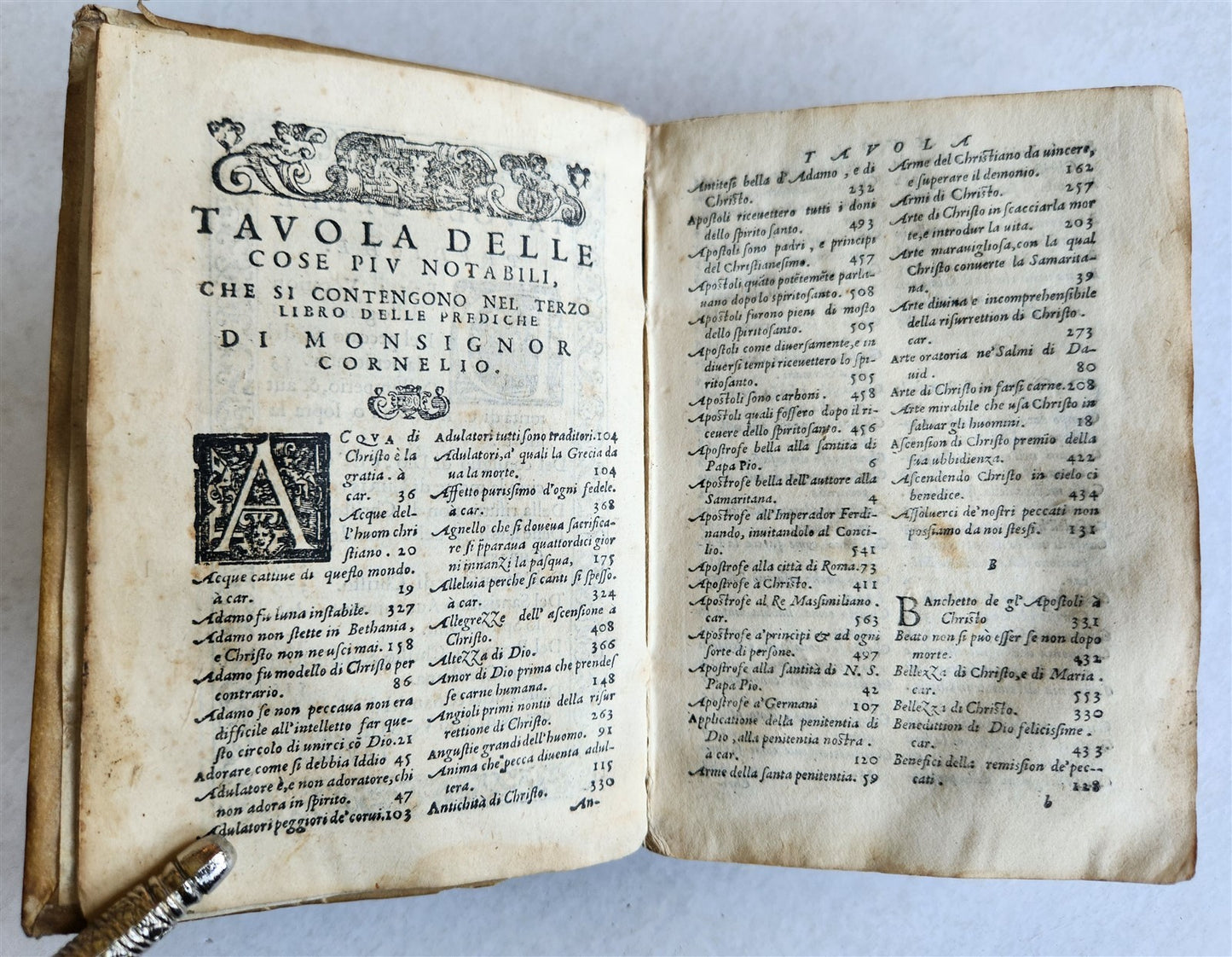 1581 SERMONS by MUSSO COPRNELIO antique 16th CENTURY vellum ILLUSTRATED scarce