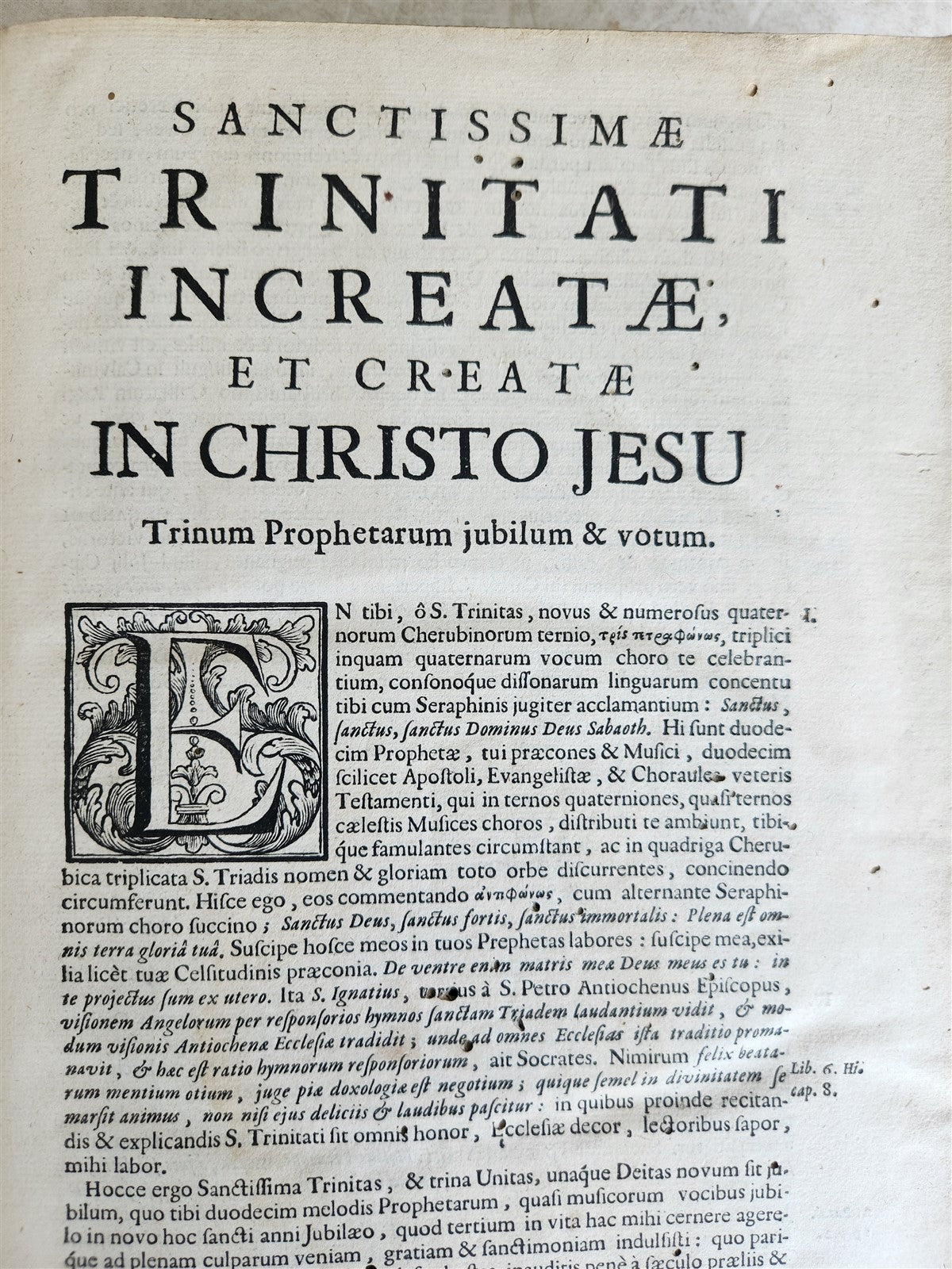 1720 COMMENTARIA in duodecim PROPHETAS MINORES PIGSKIN BOUND FOLIO antique