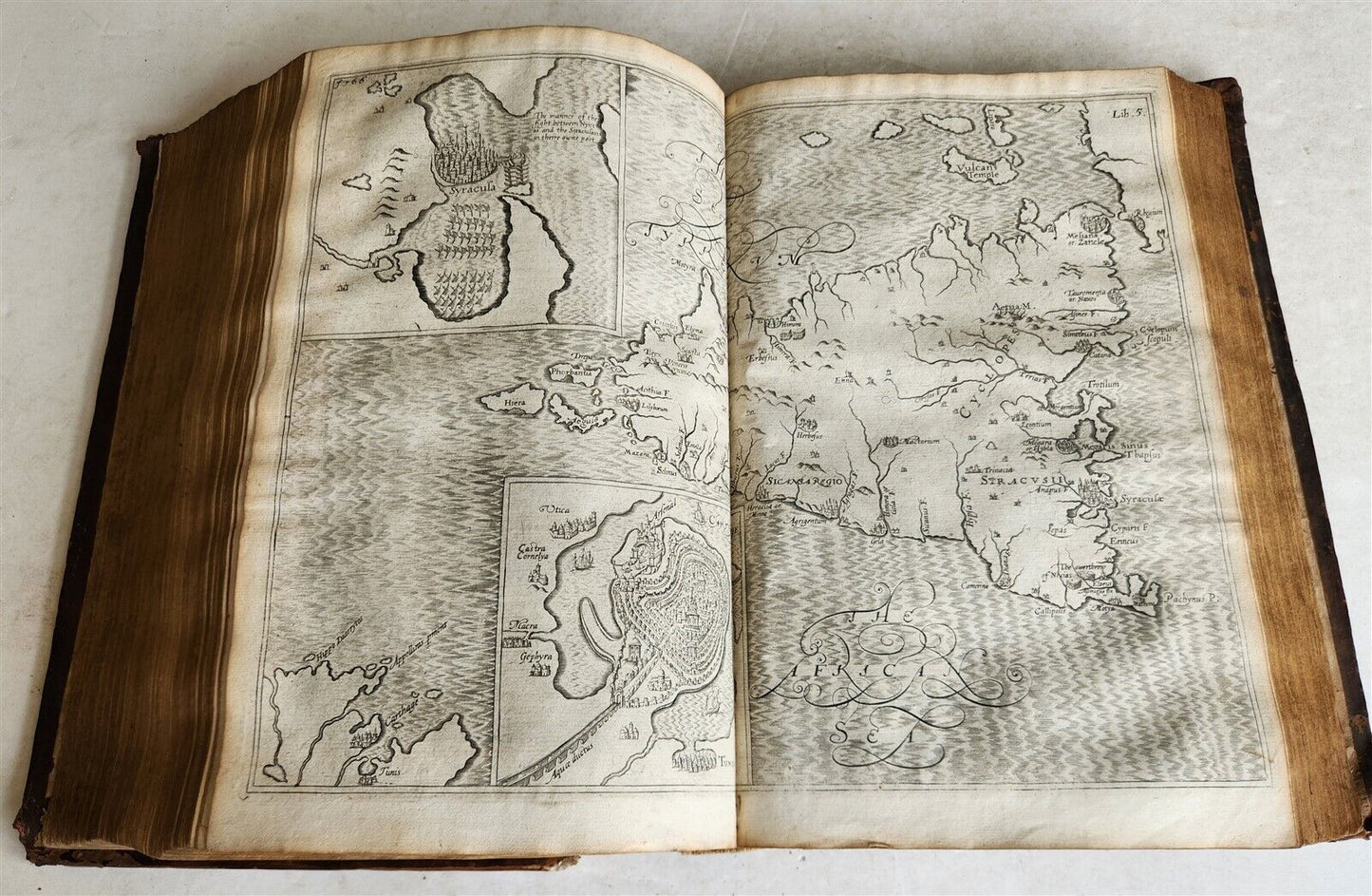 1666 HISTORY OF THE WORLD by WALTER RALEIGH antique ILLUSTRATED FOLIO w/ 8 MAPS