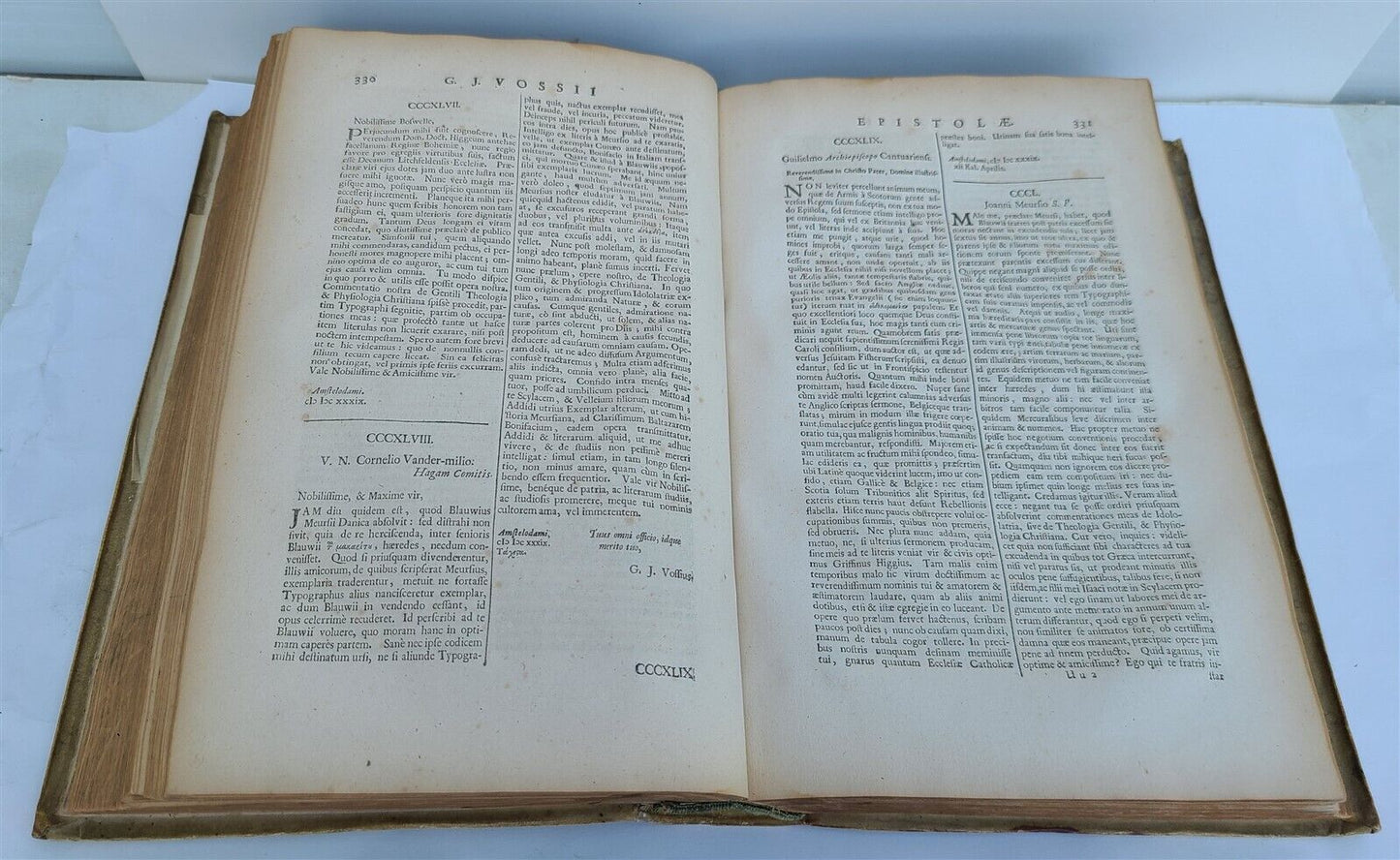 1690 Gerardus Vossius VELLUM FOLIO antique Clarorum Virorum ad eum Epistoae