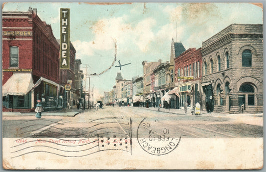 FONT DU LAC WI MAIN STREET ANTIQUE POSTCARD