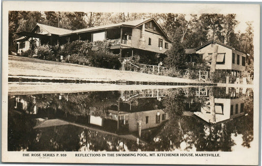 MARYSVILLE AUSTRALIA MT.KITCHENER HOUSE ANTIQUE REAL PHOTO POSTCARD RPPC