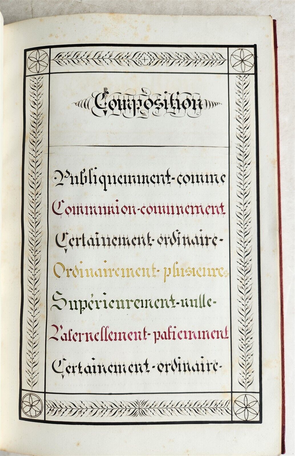 1840 MANUSCRIPT in FRENCH antique FOLIO 57 leaves