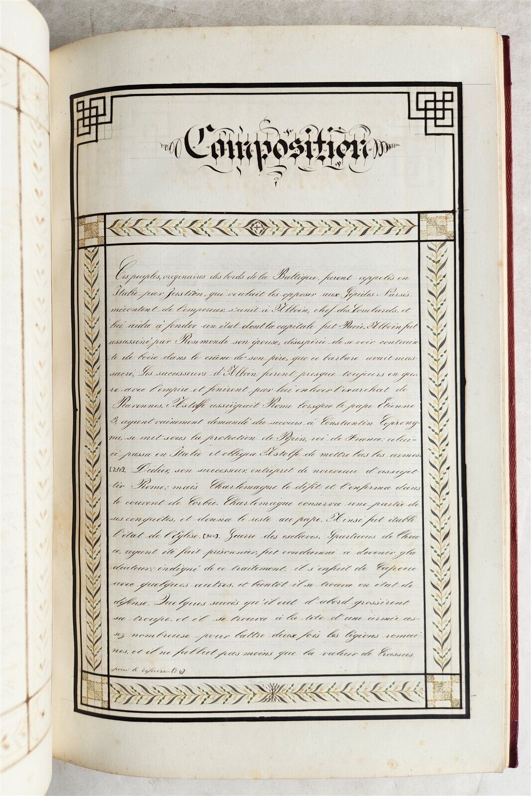1840 MANUSCRIPT in FRENCH antique FOLIO 57 leaves