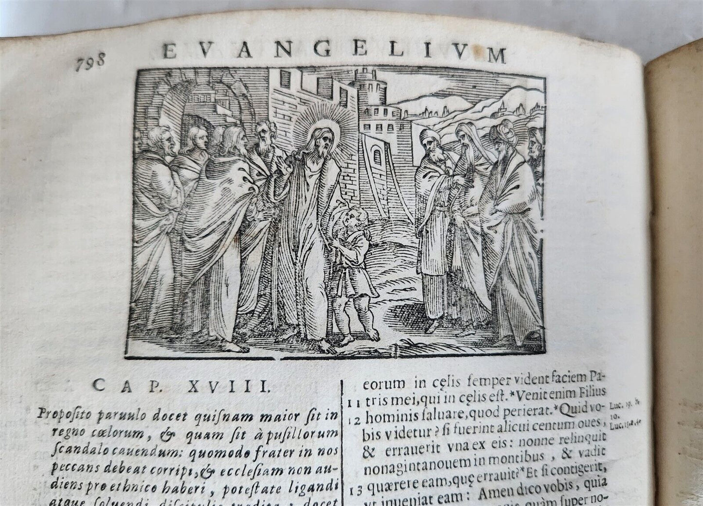 1697 BIBLE ILLUSTRATED antique VELLUM BOUND in LATIN BIBLIA SACRA