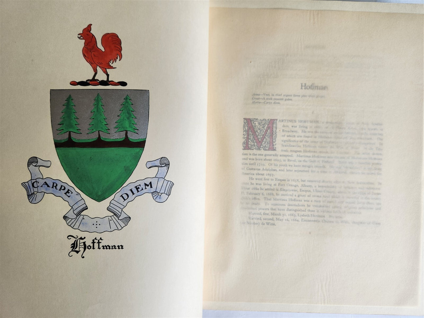 1927 COLONIAL FAMILIES OF AMERICA antique ILLUSTRATED FOLIO