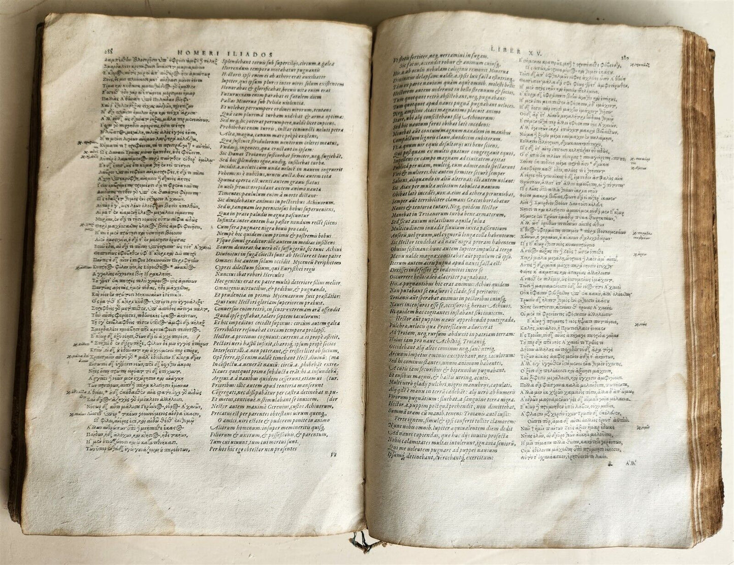 1583 HOMER ILIAD & ODYSSEY 16th CENTURY FOLIO antique SCARCE in GREEK & LATIN