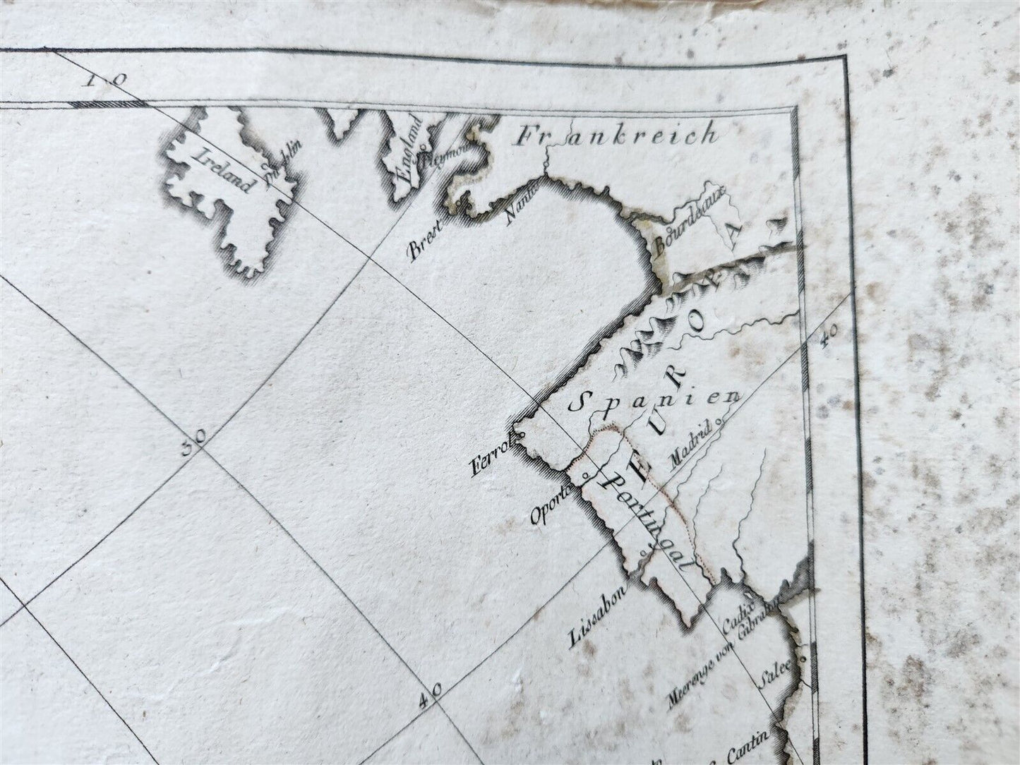 1796 MAP of NORTH AMERICA antique 21.5 by 26"