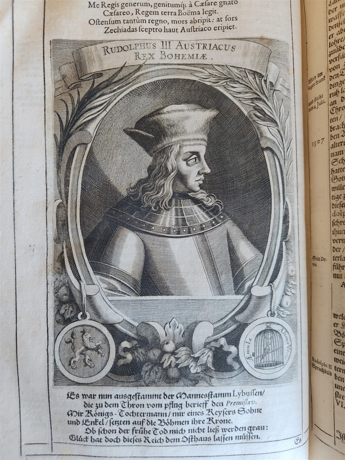 1668 HISTORY of AUSTRIA antique ILLUSTRATED w/ 200 PLATES PIGSKIN BOUND FOLIO